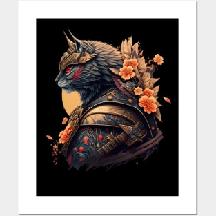 samurai warrior cat Posters and Art